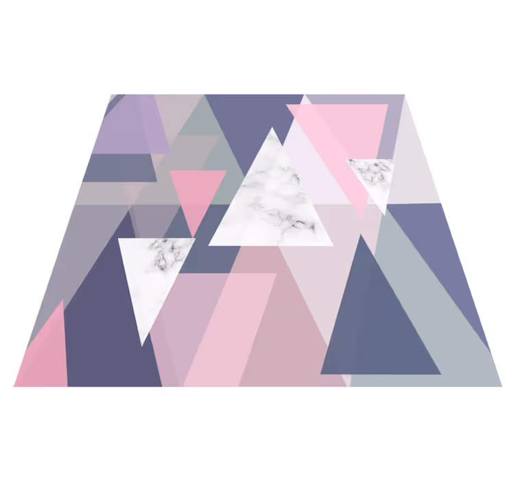 Tappeto vinile geometrico triangoli 3d - TenStickers