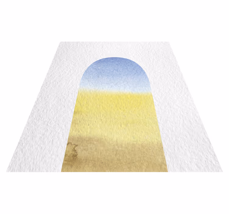 Tappeto vinile geometrico arco acquerello - TenStickers