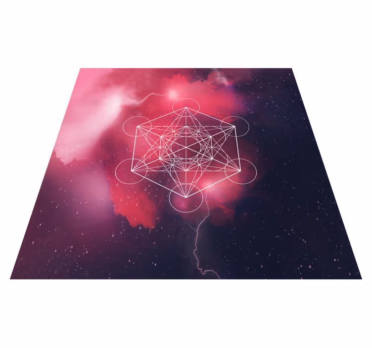 Tappeto vinile geometrico simbolo metatrón - TenStickers