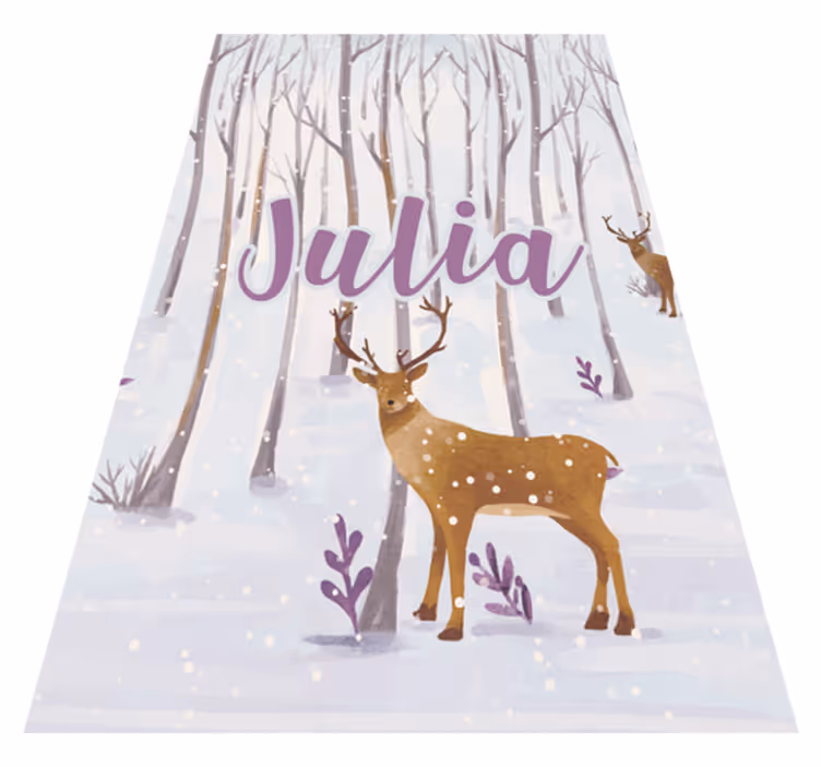 Tappeto vinile per bambini foresta invernale scandinava - TenStickers