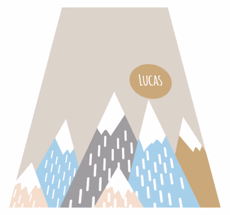 Tappeto vinile per bambini illustrazione montagne boho - TenStickers