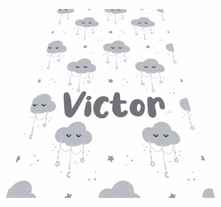 Tappeto vinile per bambini motivo grigio personalizzato - TenStickers