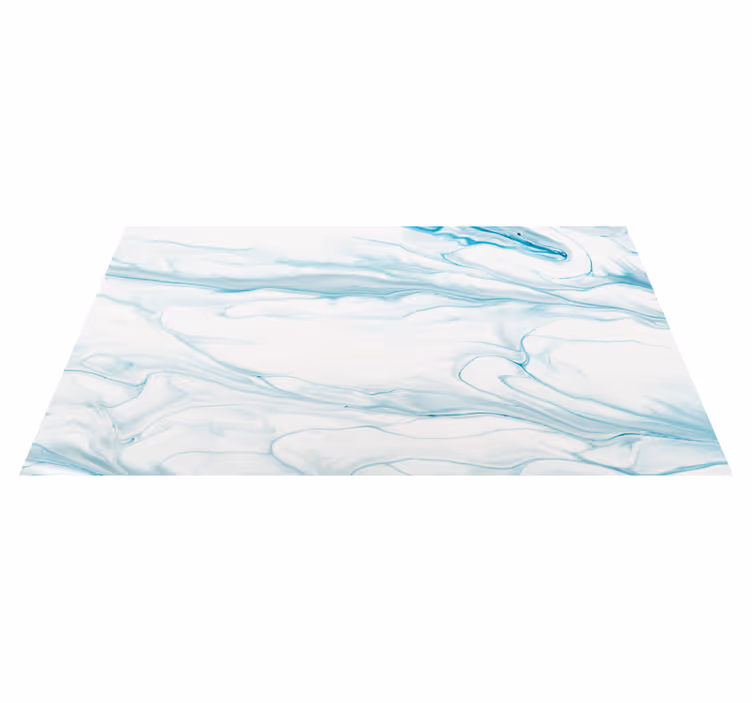 Zerbino pvc marmo blu chiaro e bianco - TenStickers