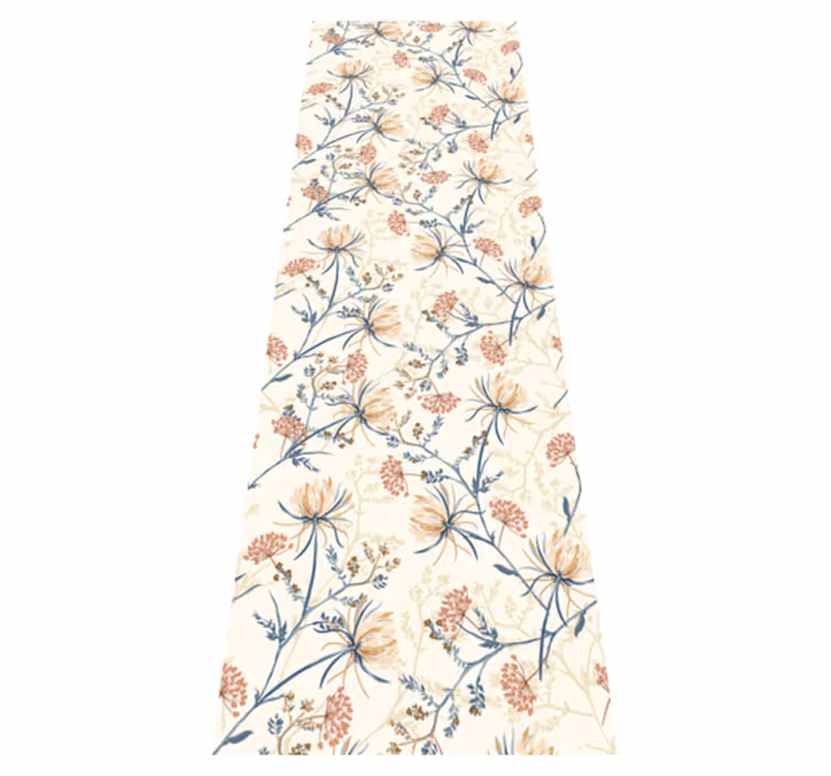 Tappeto in vinile soggiorno stampa fiori vintage - TenStickers