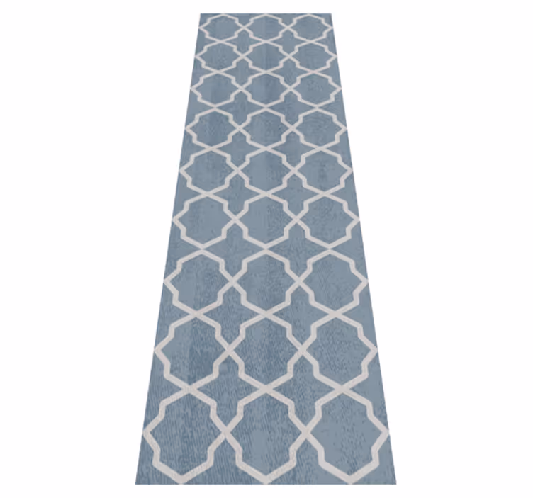 Tappeto in vinile soggiorno motivo hamptons grigio - TenStickers
