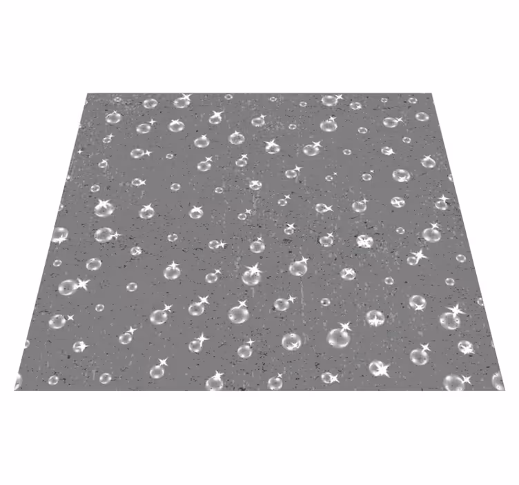 Tappeto vinile grigio motivo geometrico scintillante - TenStickers