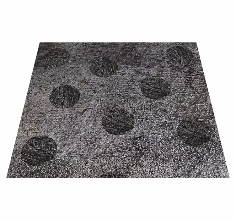 Tappeto vinile grigio motivi circolari astratti - TenStickers