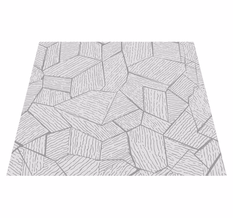 Tappeto vinile grigio effetto tessuto africano - TenStickers