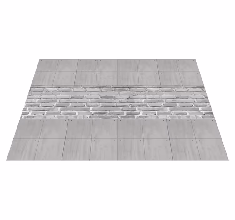 Tappeto vinile grigio pannelli in cemento - TenStickers