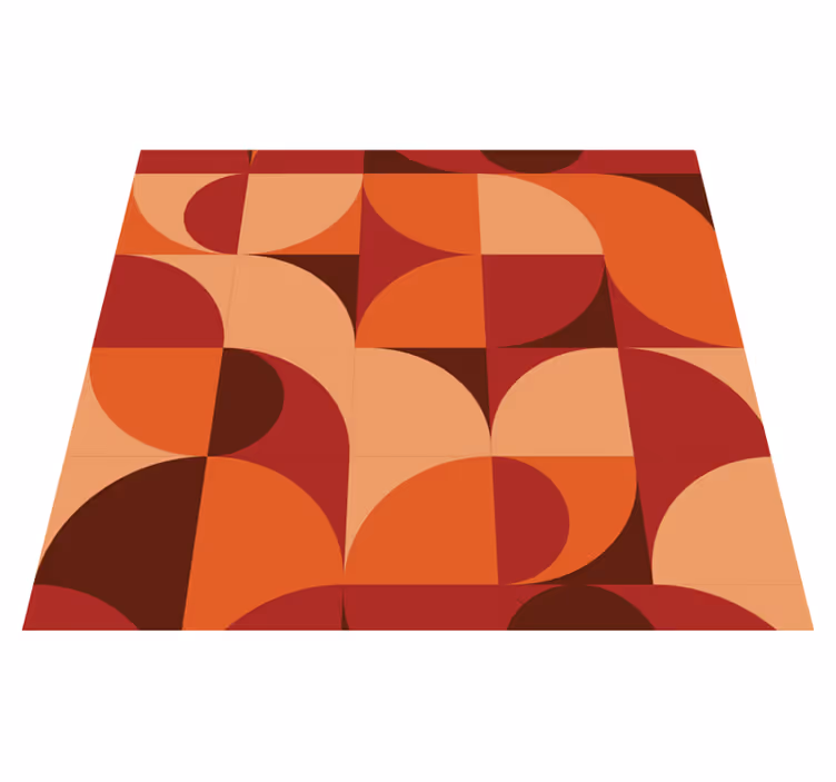 Passatoia corridoio vinile stampa retro rossa - TenStickers