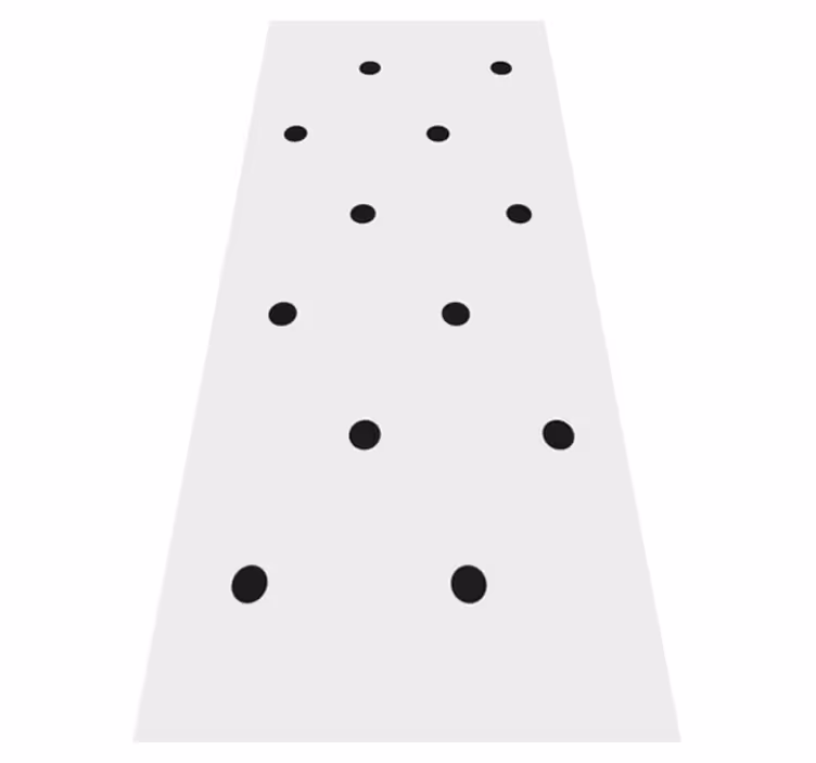 Passatoia corridoio vinile a pois neri stile nordico - TenStickers