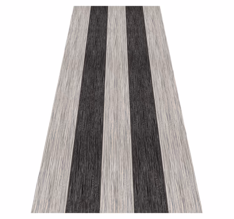 Passatoia corridoio vinile effetto legno bianco e nero - TenStickers