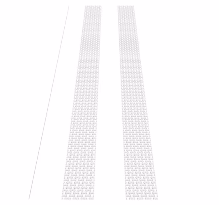 Passatoia corridoio vinile righe verticali bianche 3d - TenStickers
