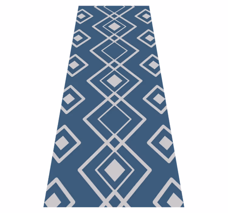 Passatoia corridoio vinile geometrica blu navy - TenStickers