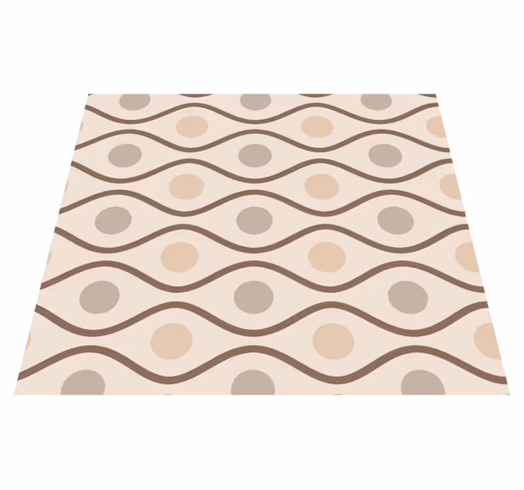 Tappeto vinile beige stile anni 70 - TenStickers