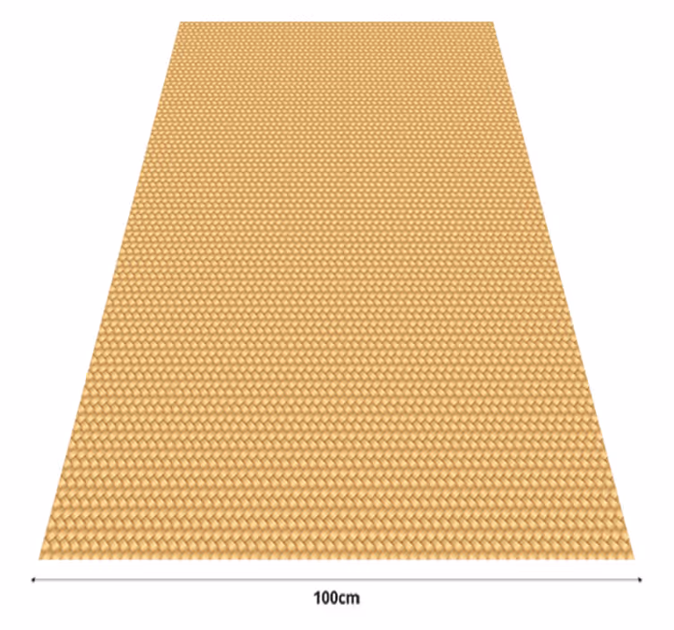 Tappeto vinile beige effetto vimini - TenStickers