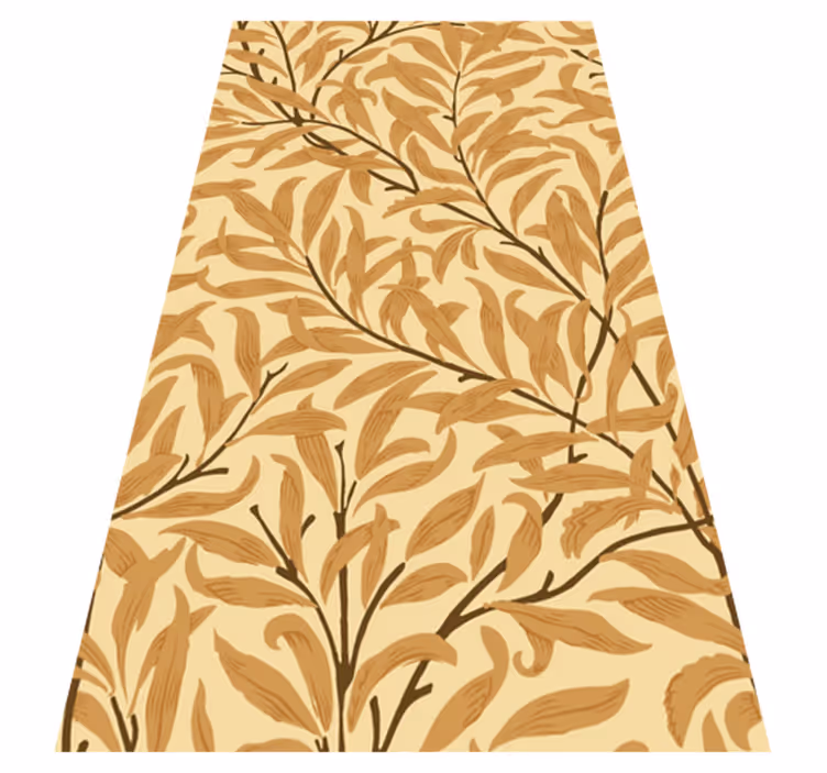 Tappeto vinile beige stampa foglia botanica - TenStickers