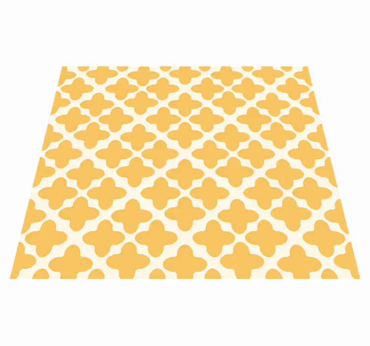Tappeto vinile giallo motivo arabesco - TenStickers