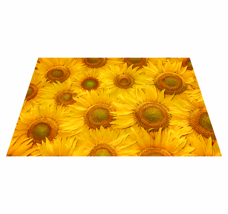 Tappeto vinile giallo girasoli - TenStickers