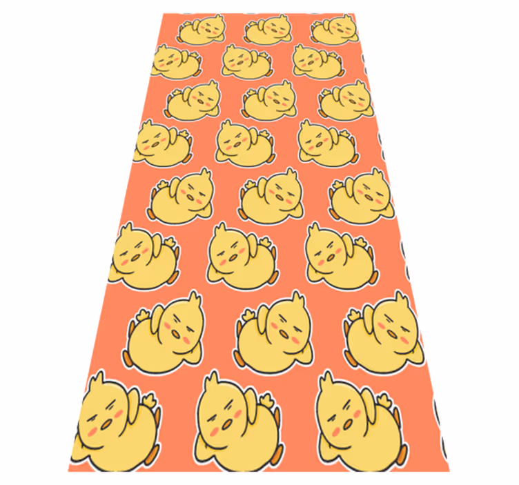 Tappeto vinile giallo con motivo pulcino 6 - TenStickers