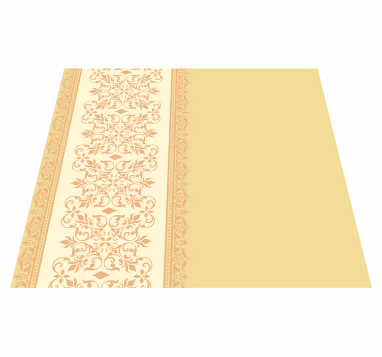 Tappeto vinile giallo carta da parati vintage camino - TenStickers