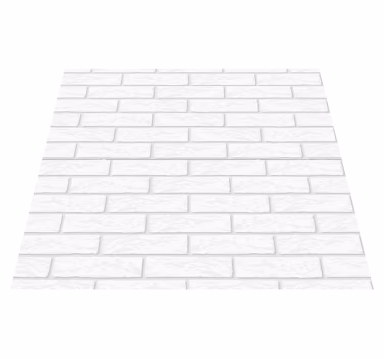 Tappeto vinile bianco dettaglio muro di mattoni - TenStickers