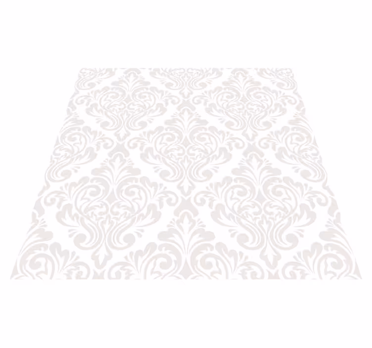 Tappeto vinile bianco damascato - TenStickers