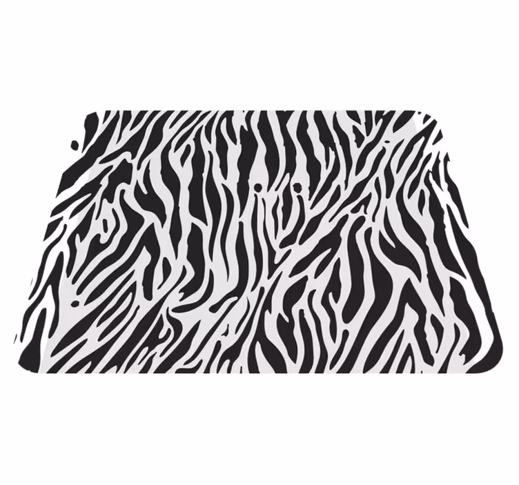 Tappeto vinile bianco a motivo zebra - TenStickers