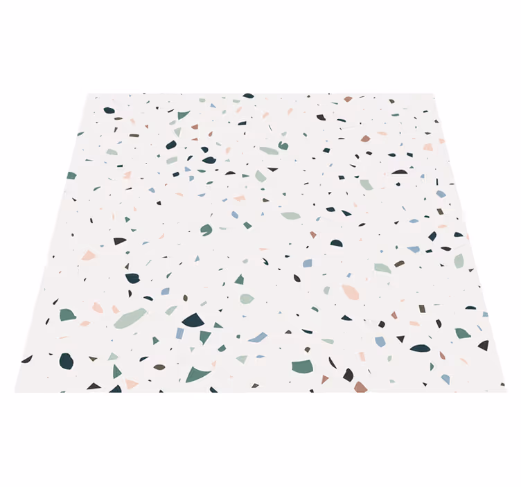 Tappeto vinile bianco terrazzo bianco - TenStickers