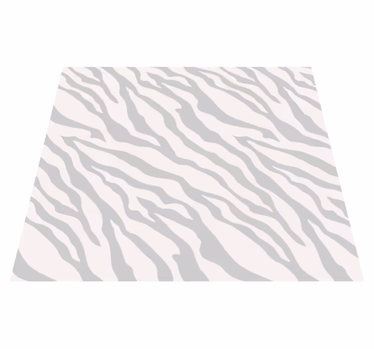 Tappeto vinile bianco motivo zebra grigio chiaro - TenStickers
