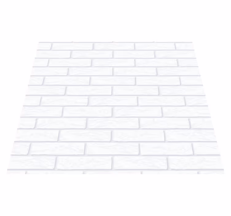 Tappeto vinile bianco motivo mattone bianco - TenStickers