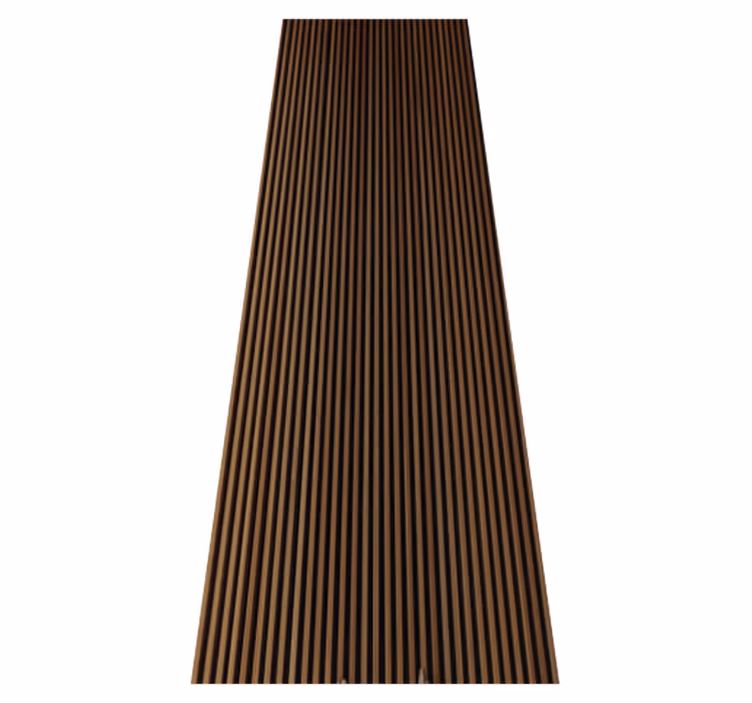 Tappeto vinile marrone stile legno teak design verticale - TenStickers