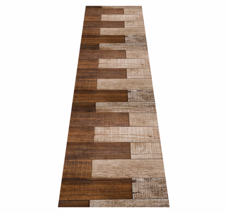 Tappeto vinile marrone legno incorporato - TenStickers