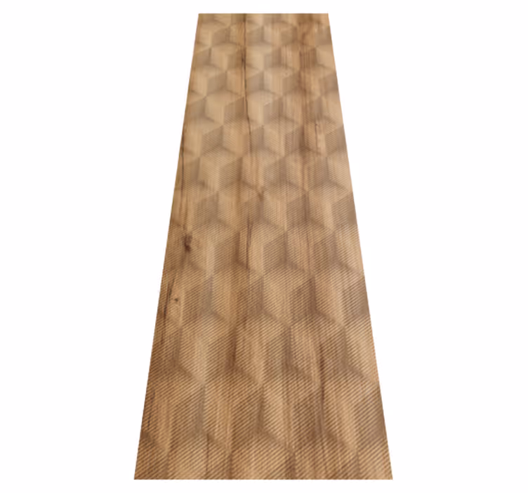 Tappeto vinile marrone motivo diamante rovere - TenStickers