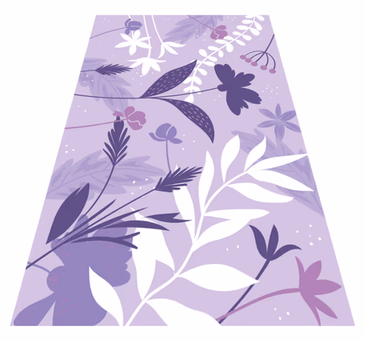 Tappeto vinile viola fiori viola - TenStickers