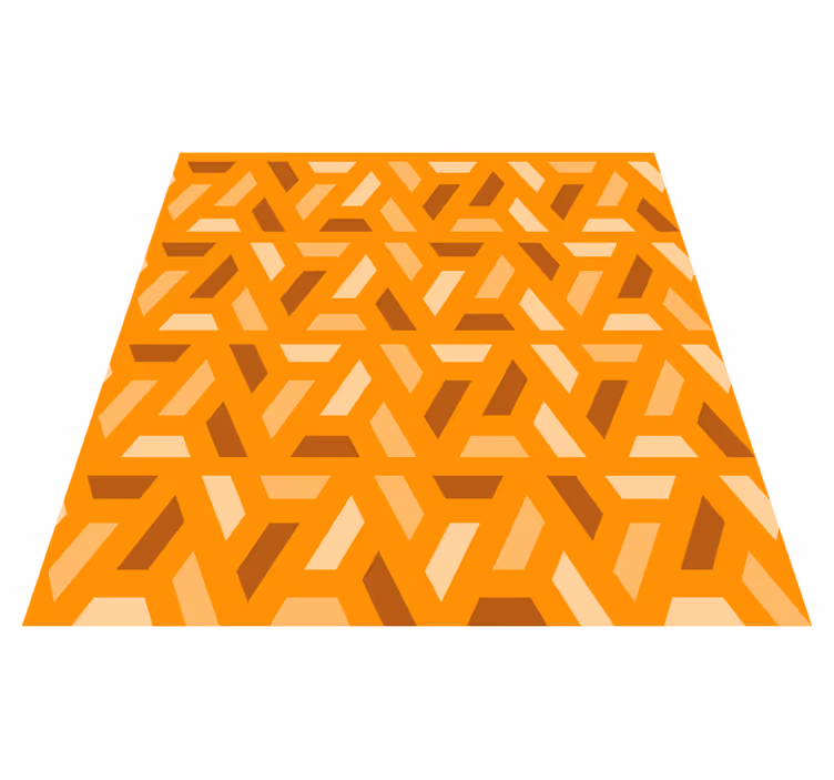 Tappeto vinile arancione toni arancioni geometrici - TenStickers