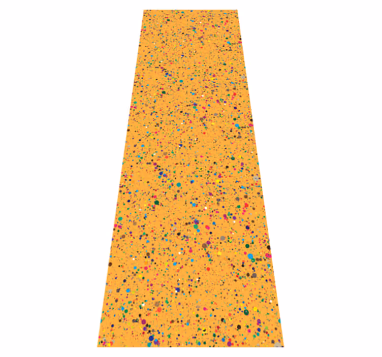 Tappeto vinile arancione piccole esplosioni di colore - TenStickers