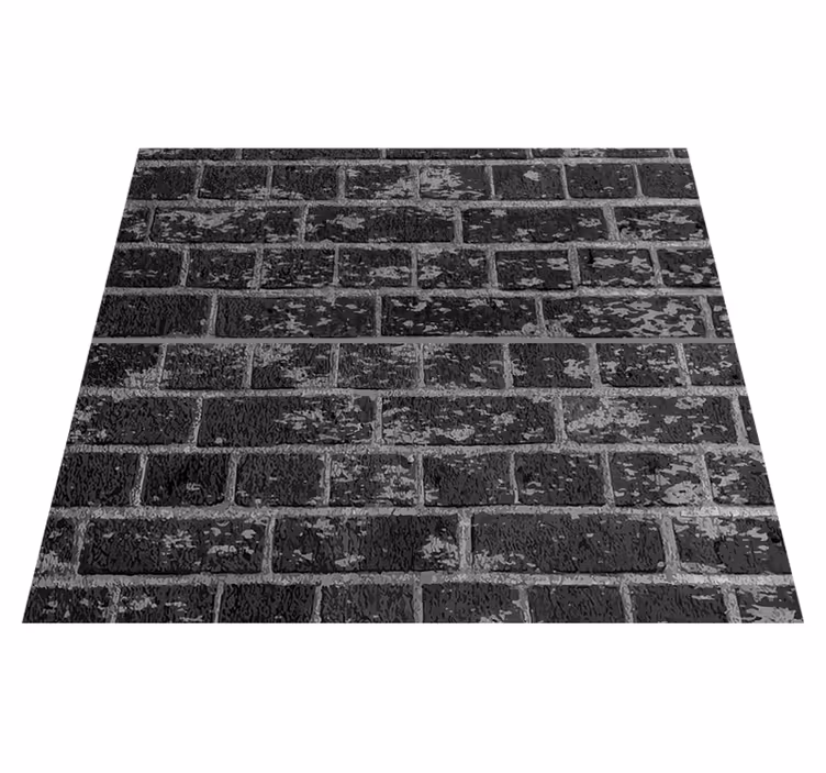 Tappeto vinile nero effetto mattone - TenStickers