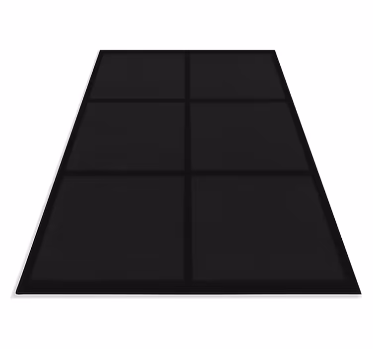 Tappeto vinile nero motivo a blocchi moderno - TenStickers