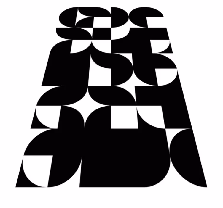 Tappeto vinile nero motivo geometrico cerchi neri - TenStickers