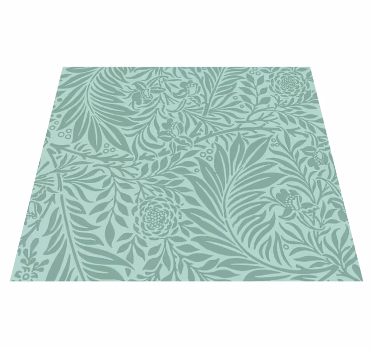 Tappeto vinile verde motivo vintage verde menta - TenStickers
