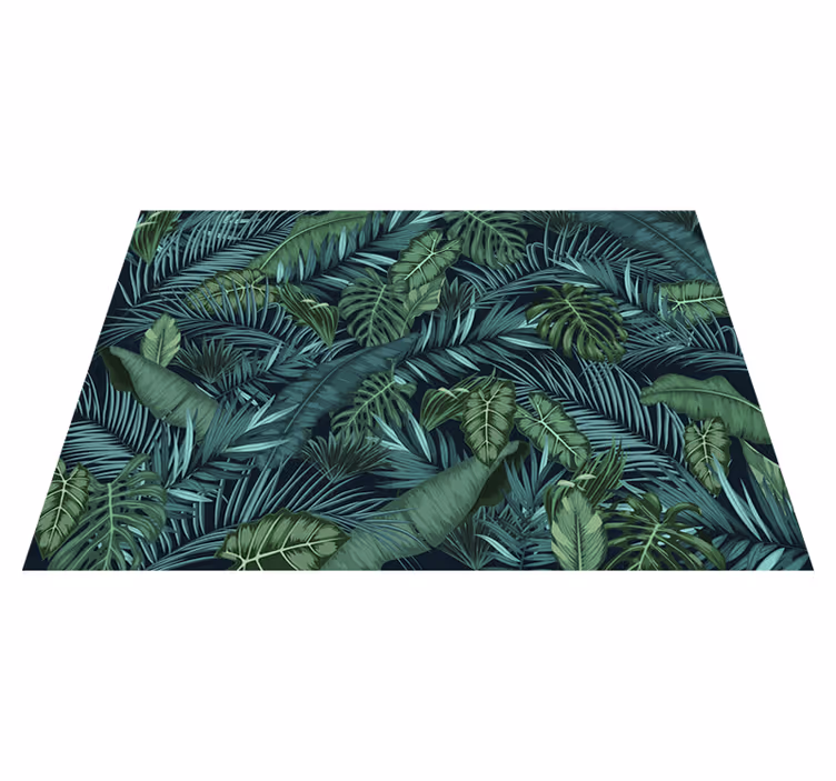 Tappeto vinile verde jungle da parete - TenStickers
