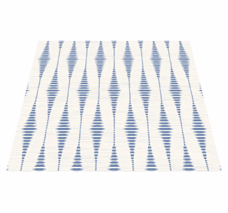 Tappeto vinile esterno rabaul ikat blu e beige - TenStickers