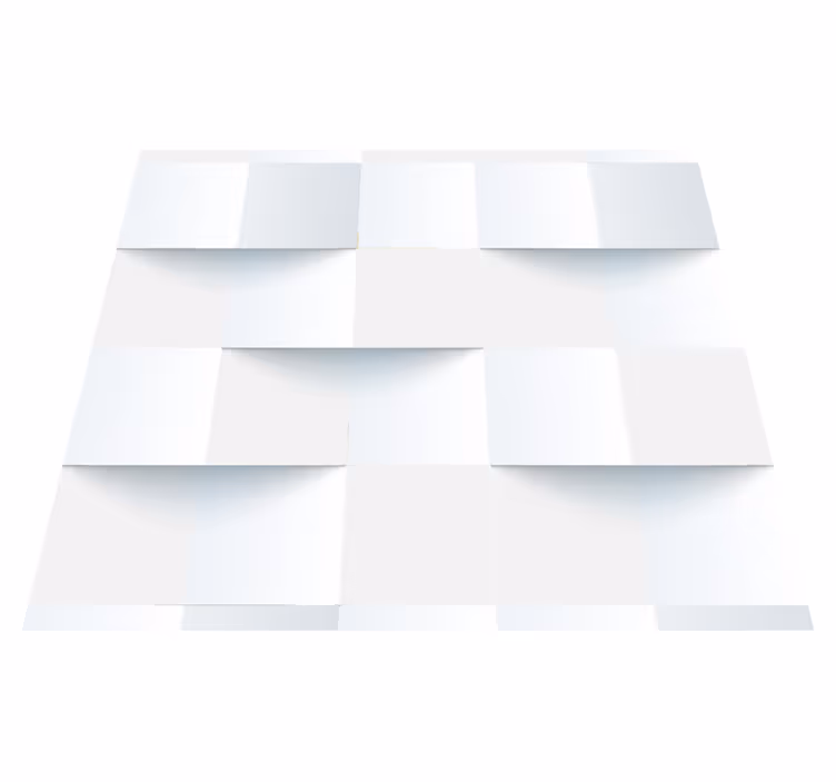 Tappeto vinile esterno note adesive bianche 3d - TenStickers