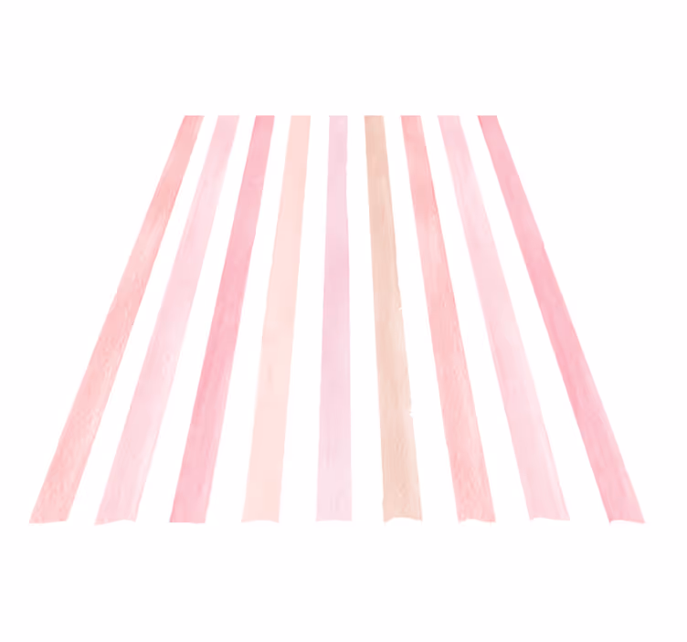 Tappeto vinile esterno righe verticali rosa acquarello - TenStickers