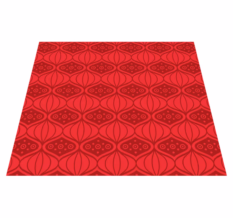 Tappeto vinile rosso stile orientale rosso - TenStickers