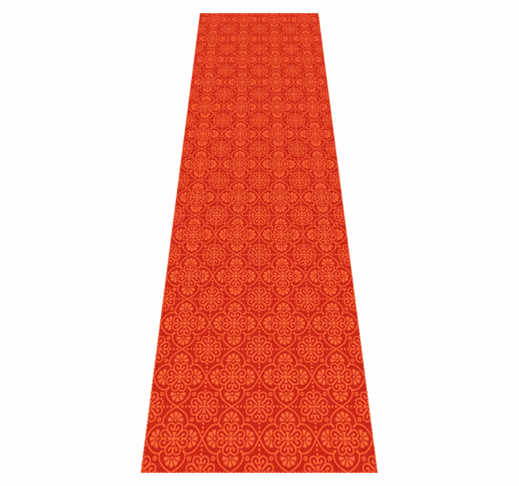 Tappeto vinile rosso motivo indiano rosso - TenStickers