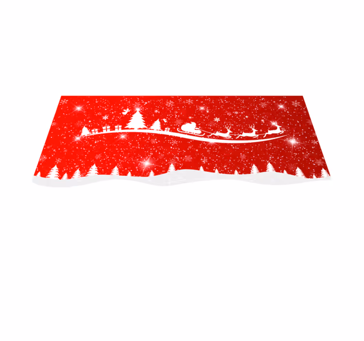 Tappeto vinile rosso onde di natale - TenStickers