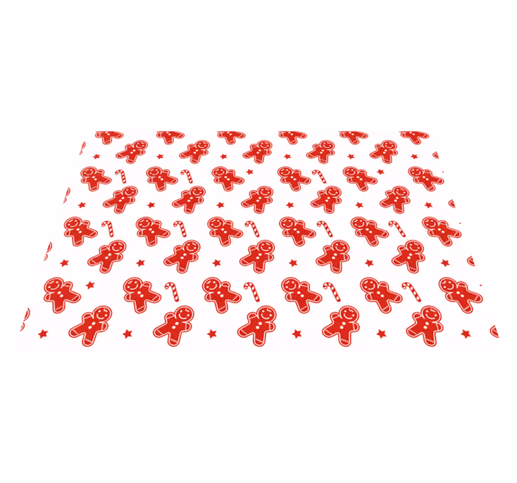 Tappeto vinile rosso biscotti di natale - TenStickers