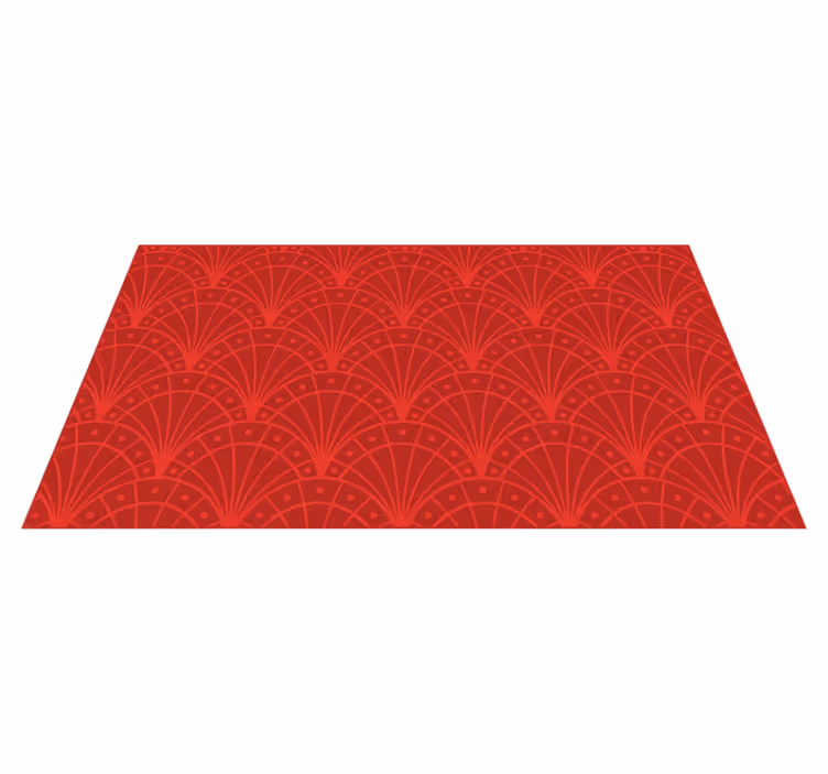 Tappeto vinile rosso e elegante arte deco - TenStickers